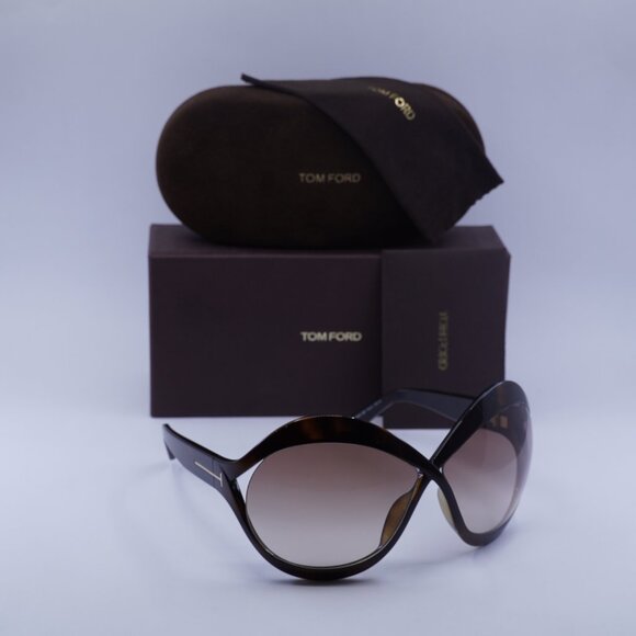 Tom Ford Carine-02 FT0902 52F Butterfly Sunglasses - Havana/Brown main image 10